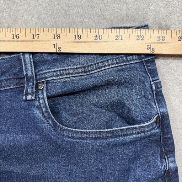 The Perfect Jeans NYC Mens 44x30 Blue Medium Wash Stretch Logo Athletic Fit - Picture 7 of 10